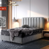 Тапицирано спално легло Puffi grey