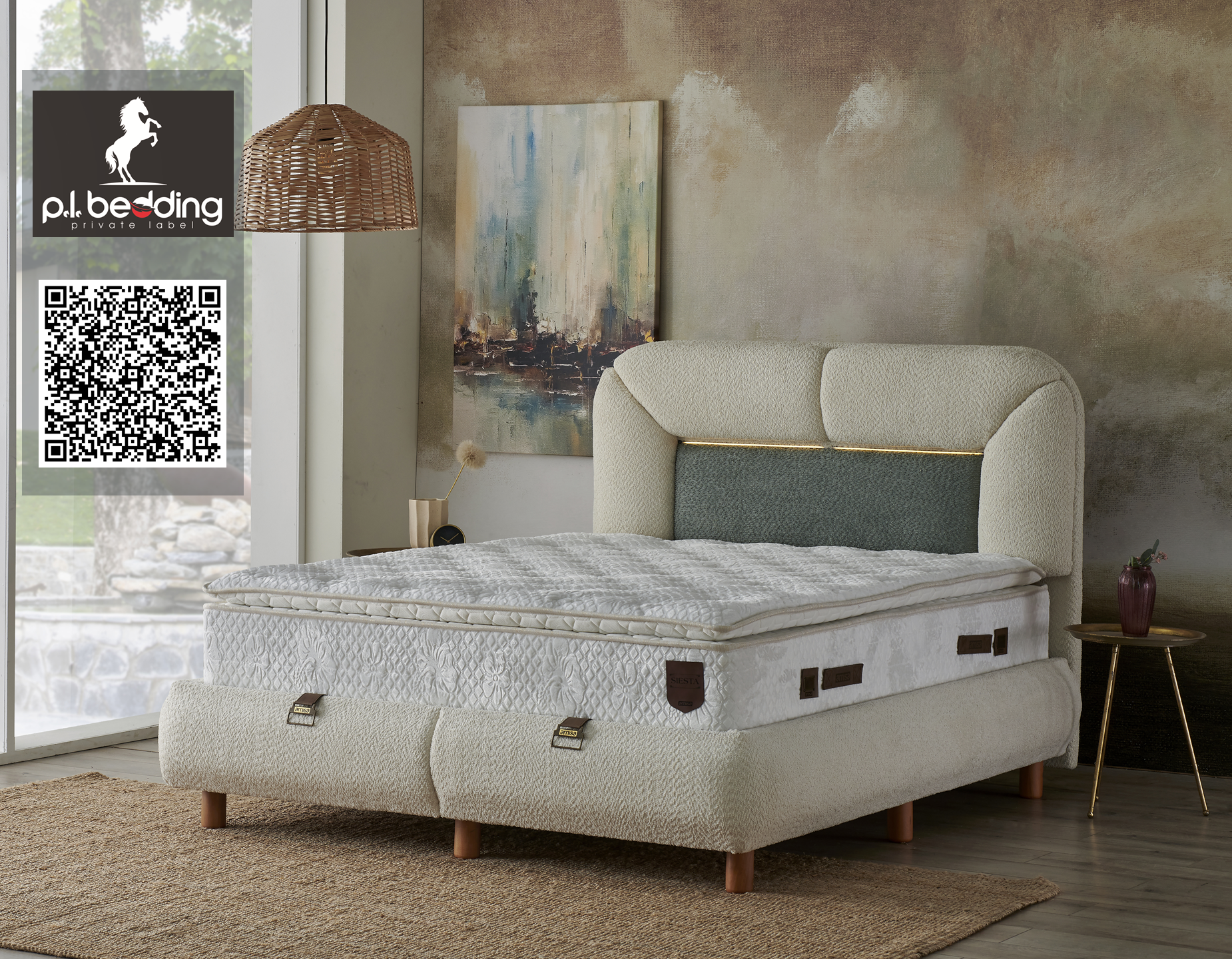 Тапицирано спално легло Siesta PL Bedding