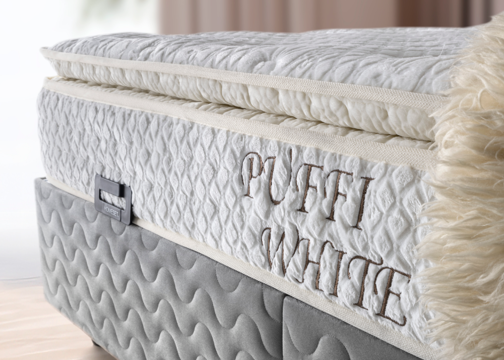 Тапицирано спално легло Puffi white с матрак - Image 6