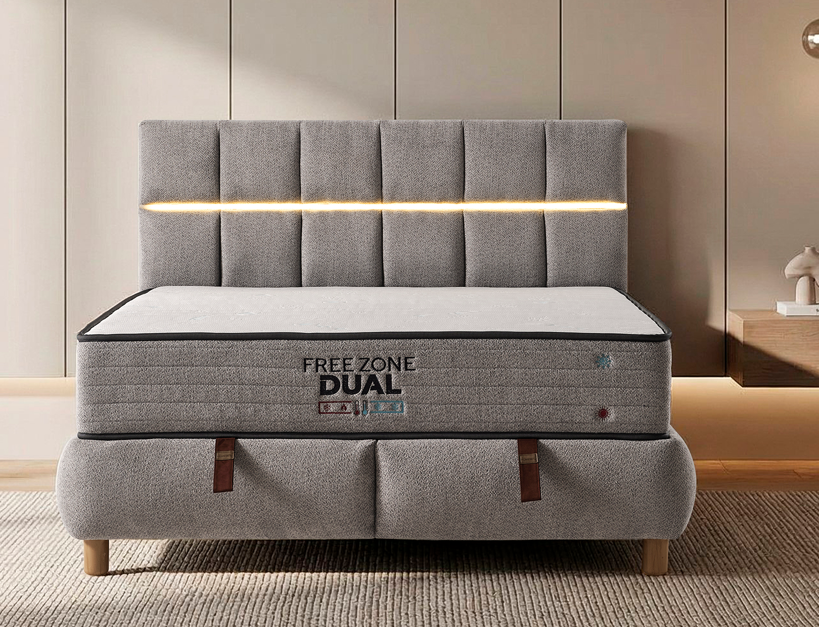 Тапицирано спално легло Moda с матрак Dual - Image 5