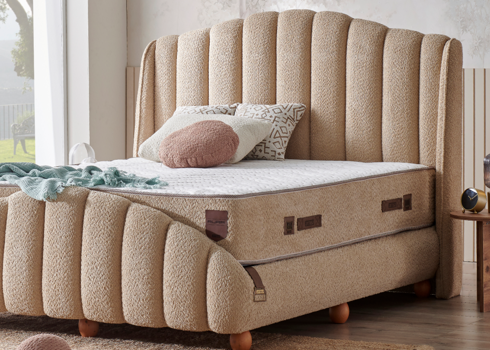 Тапицирано спално легло Aura PL Bedding - с матрак или без матрак - Image 5