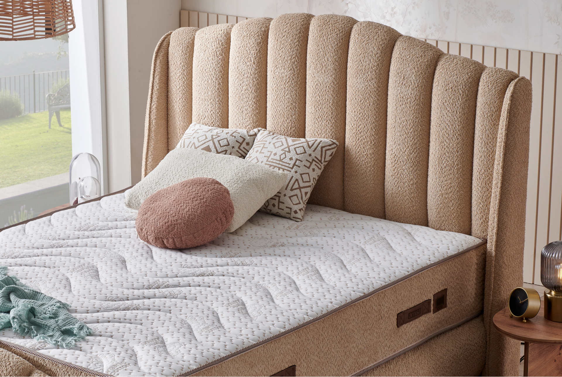 Тапицирано спално легло Aura PL Bedding - с матрак или без матрак - Image 2