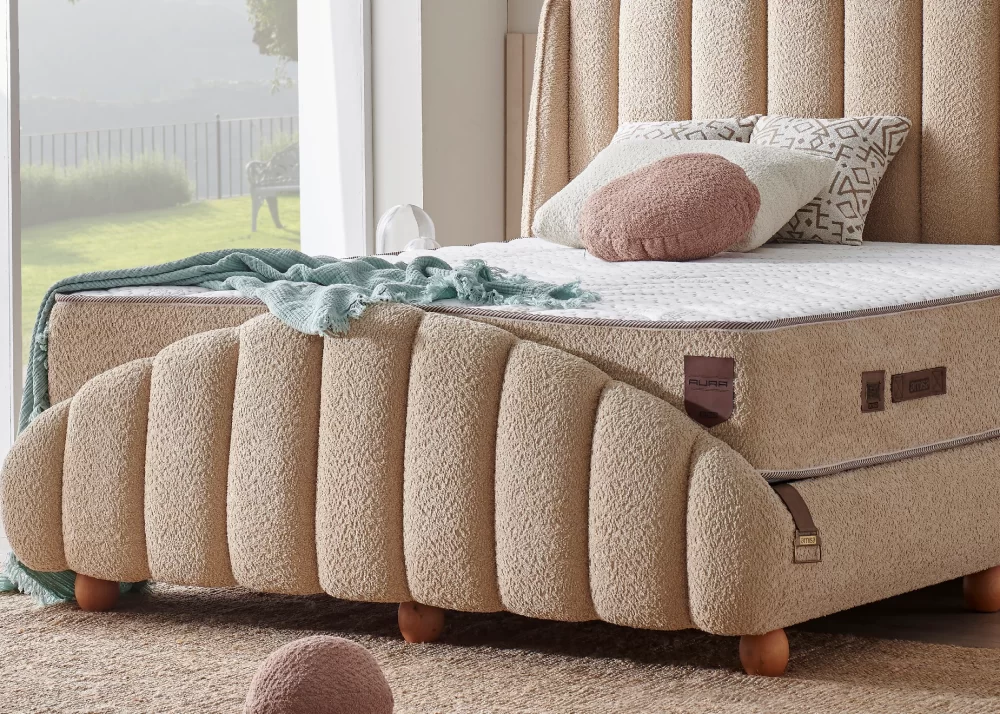Тапицирано спално легло Aura PL Bedding - с матрак или без матрак - Image 7