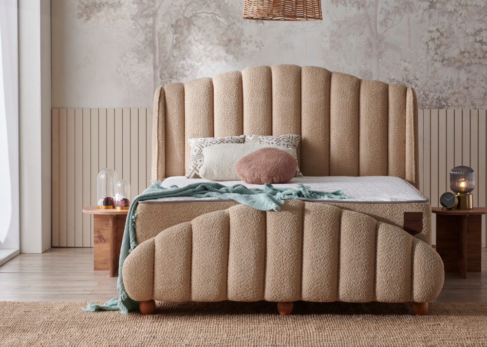 Тапицирано спално легло Aura PL Bedding - с матрак или без матрак - Image 3