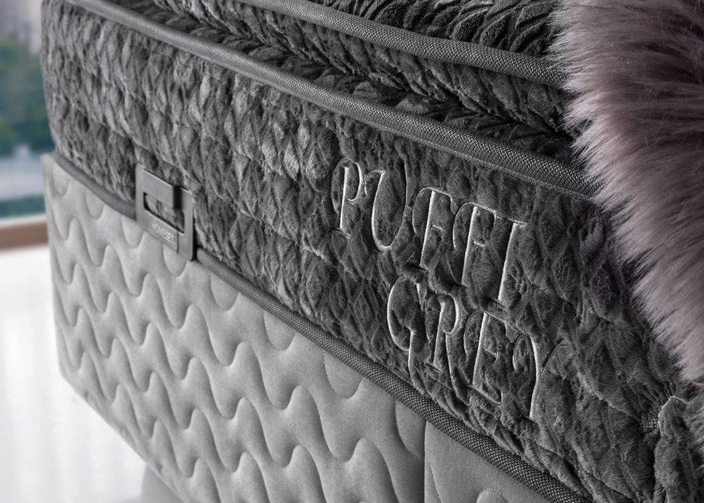 Тапицирано спално легло Puffi grey с матрак - Image 6