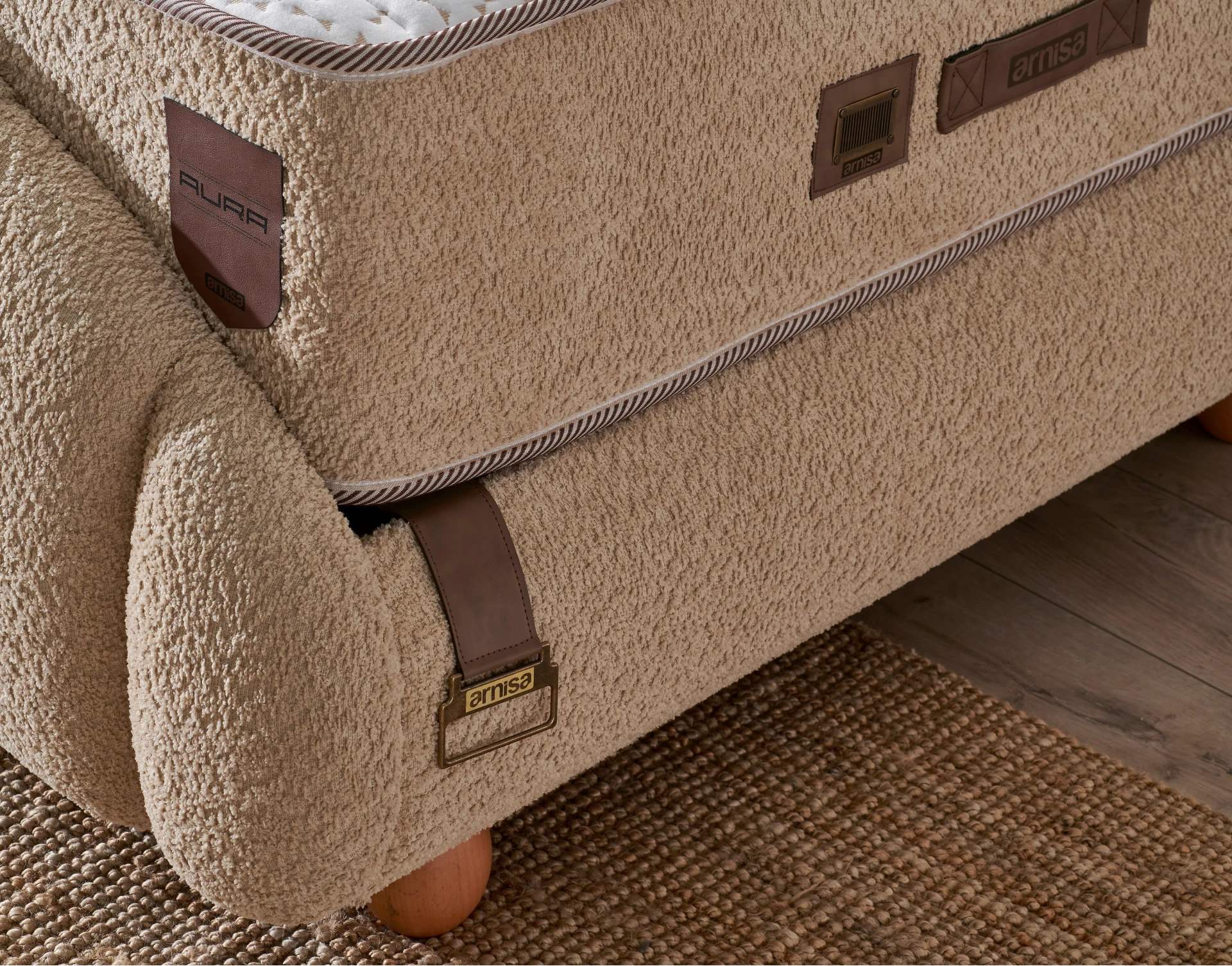 Тапицирано спално легло Aura PL Bedding - с матрак или без матрак - Image 6