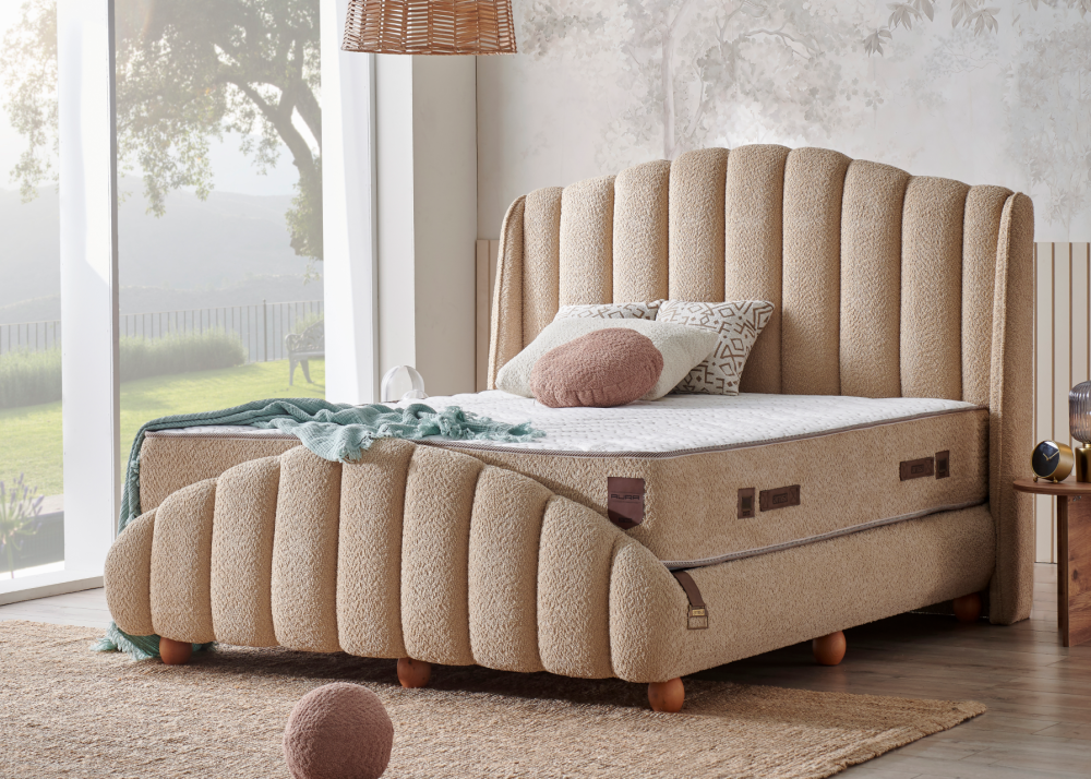 Тапицирано спално легло Aura PL Bedding - с матрак или без матрак - Image 4
