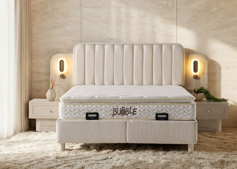 Тапицирано спално легло Bubble с матрак Bubble - Image 4