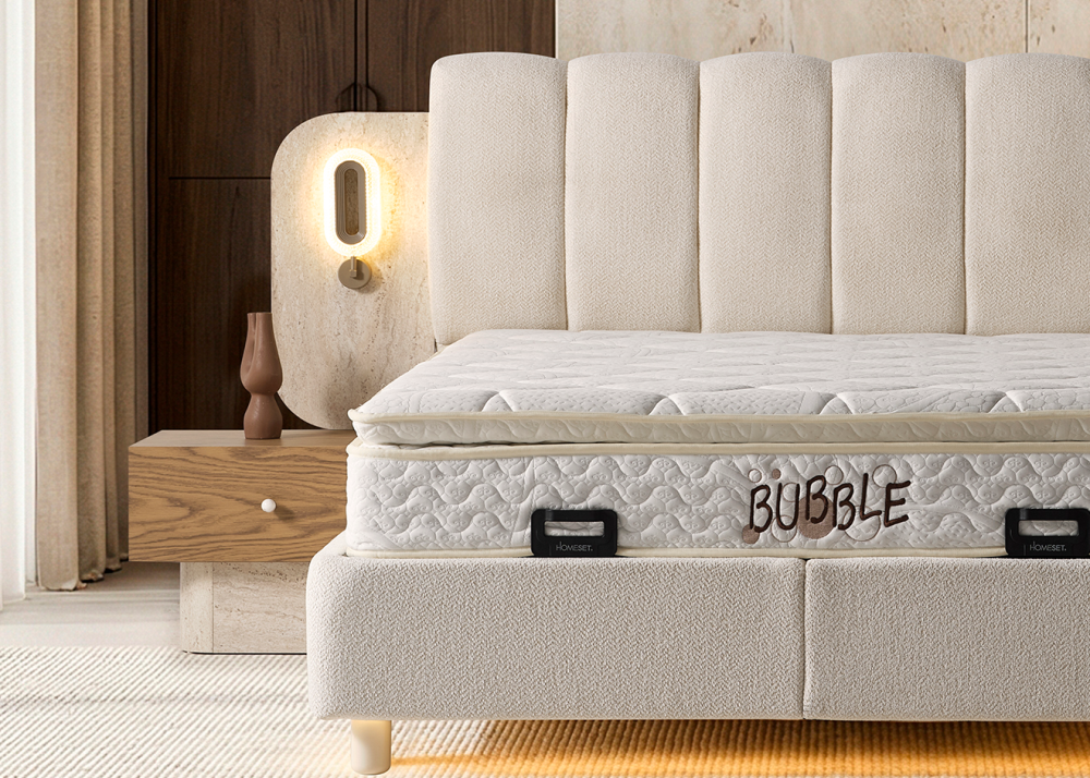 Тапицирано спално легло Kiz Kulesi с матрак Bubble - Image 5